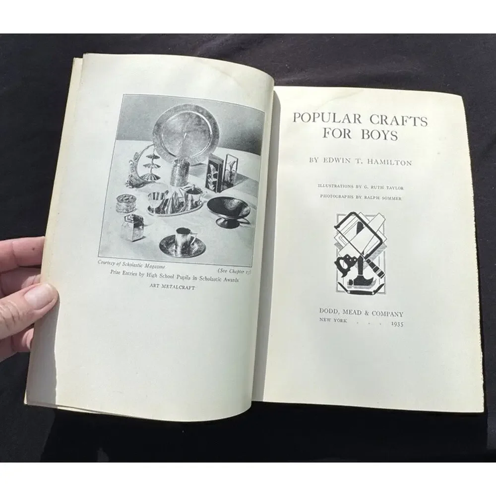 POPULAR CRAFTS FOR BOYS BY EDWIN T. HAMILTON 1935 Rare!